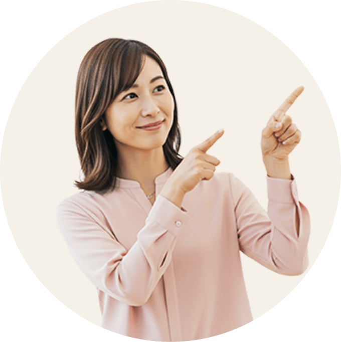 指をさす女性のイメージ